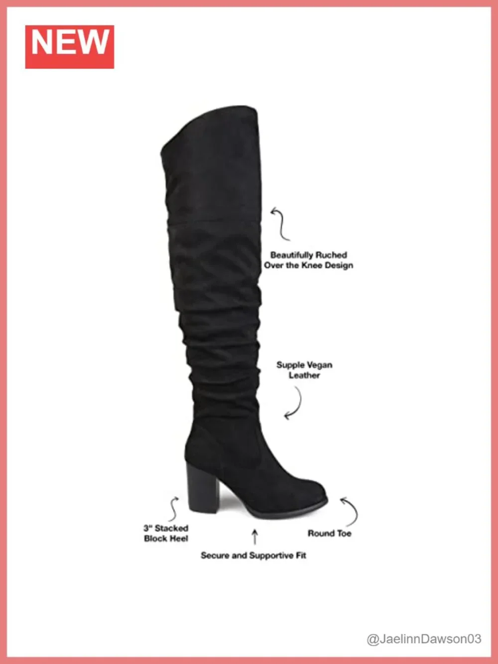 Wide Calf Kaison Thigh-High Vegan Leather Boots 24in Shaft 3in Heel